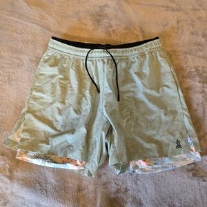 CHUBBIES Green/Floral Athletic Shorts